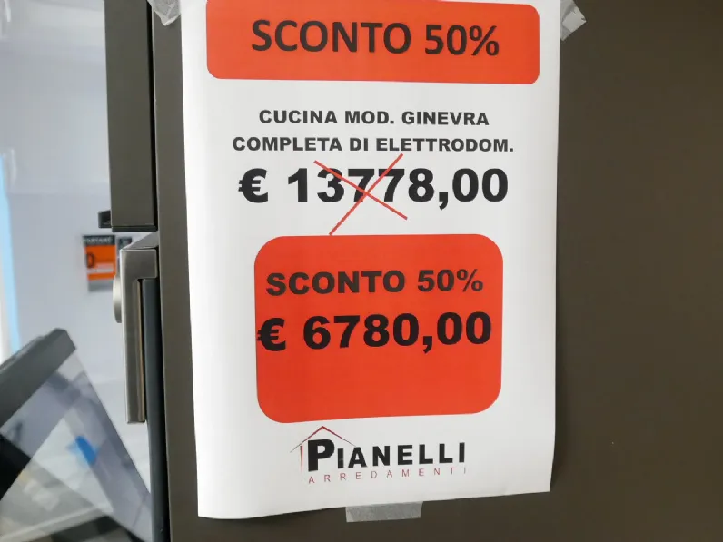 Cucina lineare in laminato materico grigia Cucina modello ginevra ciao cucina a prezzo scontato