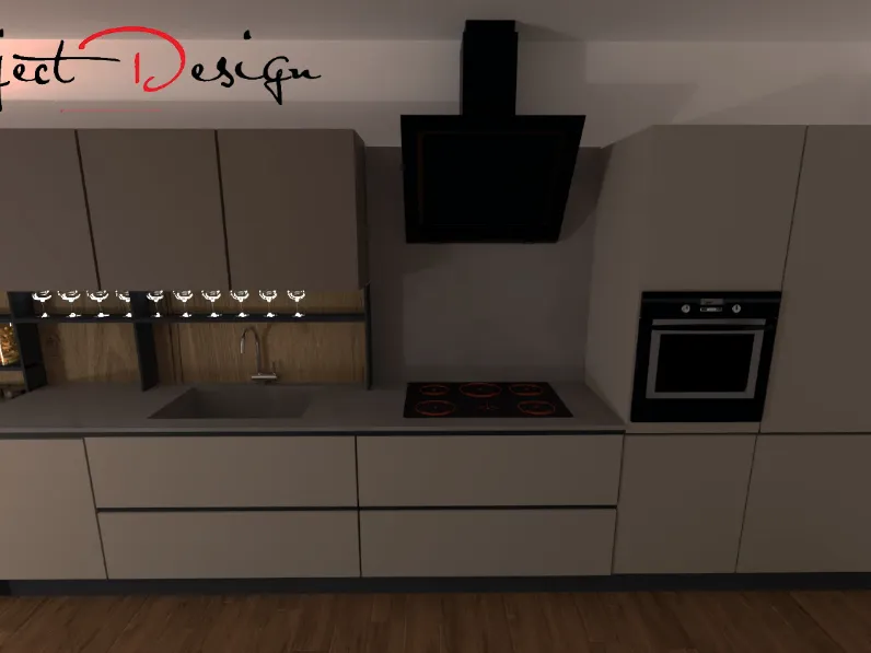 Cucina Sp22  design grigia Astra lineare scontata 49%