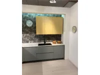Cucina Arrex moderna ad angolo grigia in laccata opaco Gea