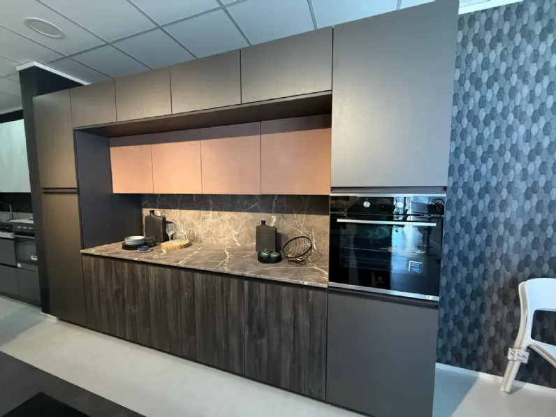 Cucina a PREZZI OUTLET in laminato materico Arrex -30%