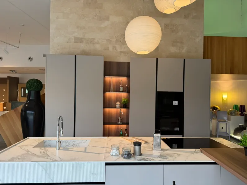 Cucina a PREZZI OUTLET in laccata opaco Binova -56%