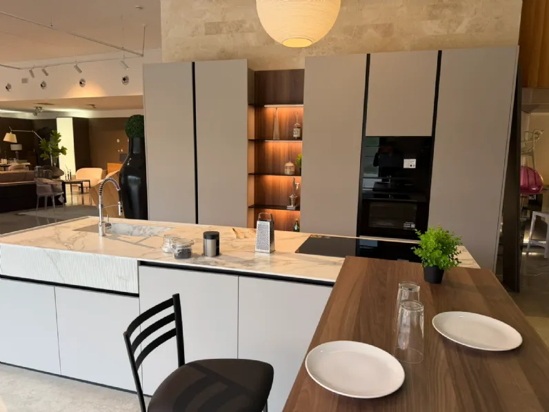 Cucina a PREZZI OUTLET in laccata opaco Binova -56%