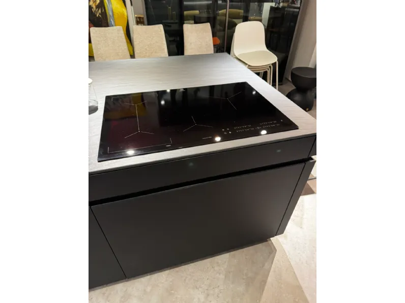 Cucina grigia moderna con penisola Dibiesse Area 22 xl job a soli 14260 Euro