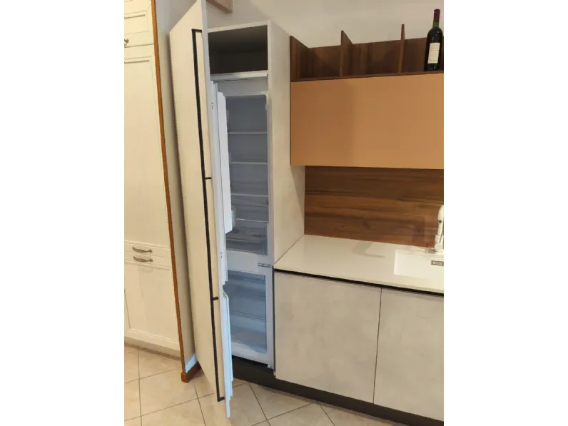 Cucina lineare in laminato opaco grigia Cucina cloe a prezzo scontato