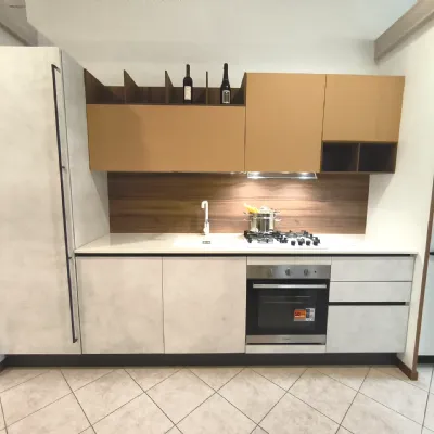 Cucina lineare in laminato opaco grigia Cucina cloe a prezzo scontato