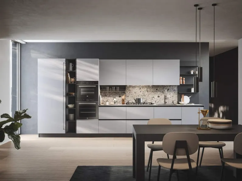Cucina a PREZZI OUTLET in laminato materico Prima cucine -50%