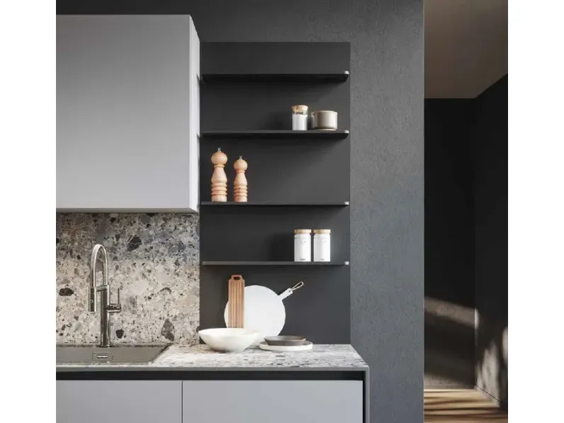 Cucina a PREZZI OUTLET in laminato materico Prima cucine -50%