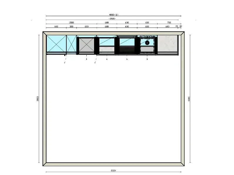 Cucina a PREZZI OUTLET in laminato materico Prima cucine -50%