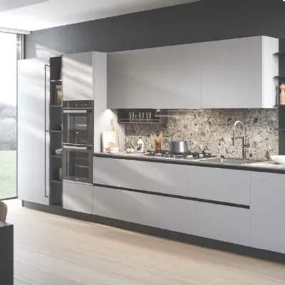 Cucina a PREZZI OUTLET in laminato materico Prima cucine -50%