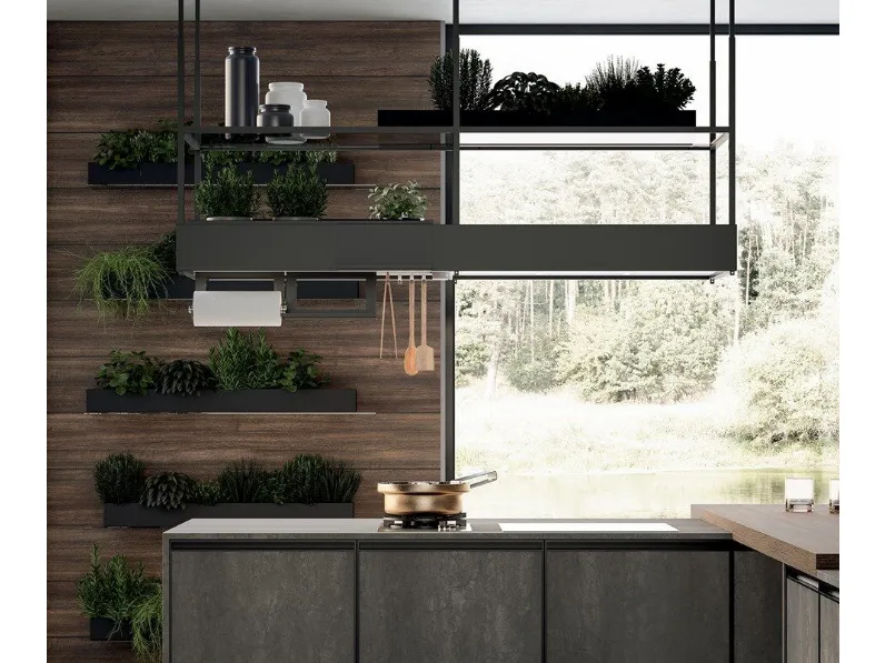 Cucina ad isola design grigia Arredo3 Kronos a soli 27711