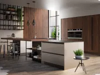 Cucina Kaly industriale grigio Arredo3 con penisola scontata 37%