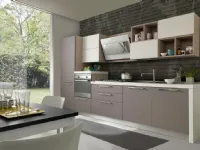 Cucina grigio moderna lineare Cucina mod.futura con ante in fenix colore grigio londra scontata del 30% S75