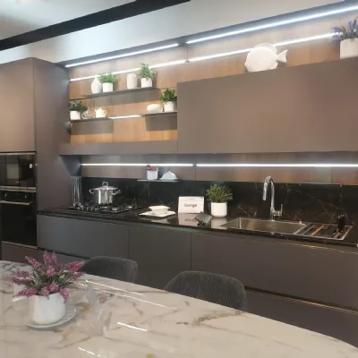 Cucina grigio moderna lineare Lounge soft laccato Veneta cucine in offerta