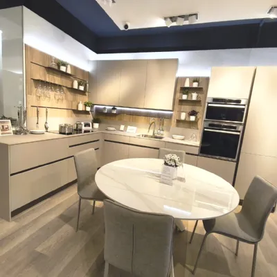 Cucina Veneta Cucine moderna ad angolo tortora in hpl Iconica