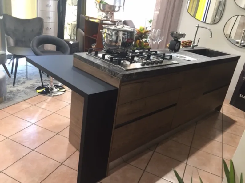 Cucina Imab group moderna ad isola altri colori in nobilitato Piana / caprera