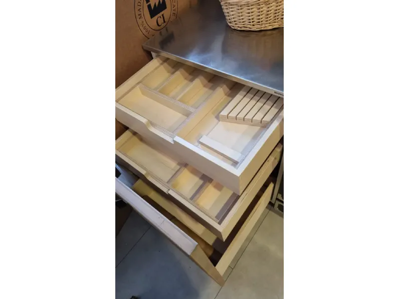 Cucina rovere chiaro industriale lineare Fly Callesella a soli 6500 Euro