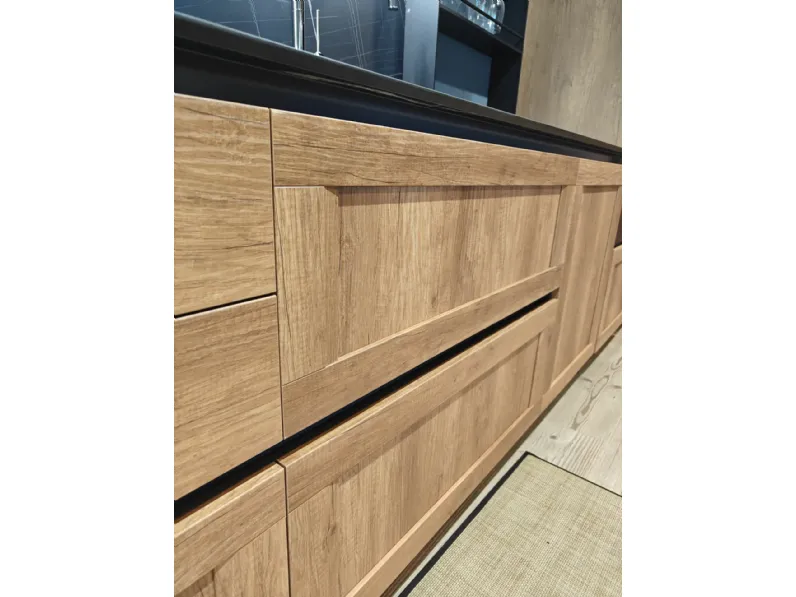 Cucina Regola industriale rovere chiaro Scavolini lineare scontata 48%