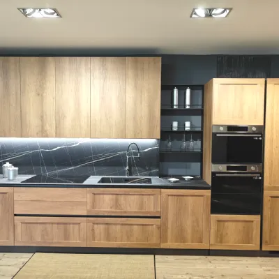 Cucina Regola industriale rovere chiaro Scavolini lineare scontata 48%
