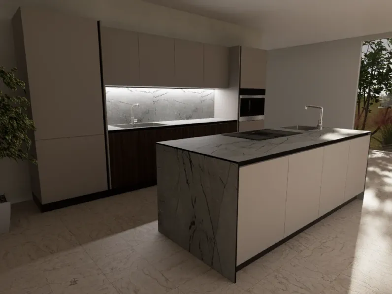 Cucina moderna con isola Kali 12 Arredo3 a prezzo scontato