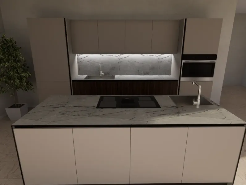 Cucina moderna con isola Kali 12 Arredo3 a prezzo scontato