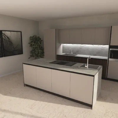 Cucina moderna con isola Kali 12 Arredo3 a prezzo scontato