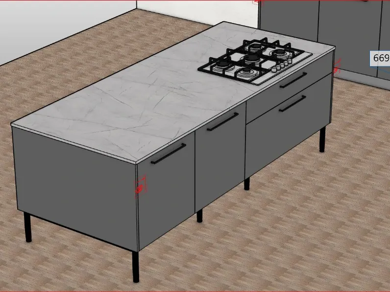 Cucina Kali 9 con isola Arredo3 con un ribasso imperdibile