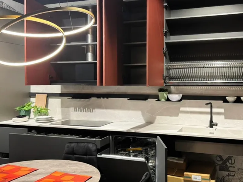 Cucina a prezzo scontato ad angolo moderna Sistematica goccia La casa moderna