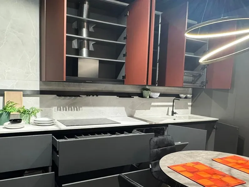 Cucina a prezzo scontato ad angolo moderna Sistematica goccia La casa moderna