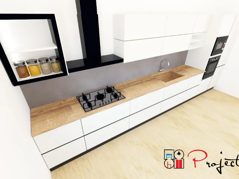 Cucina lineare design bianca Astra Line  a soli 8500€