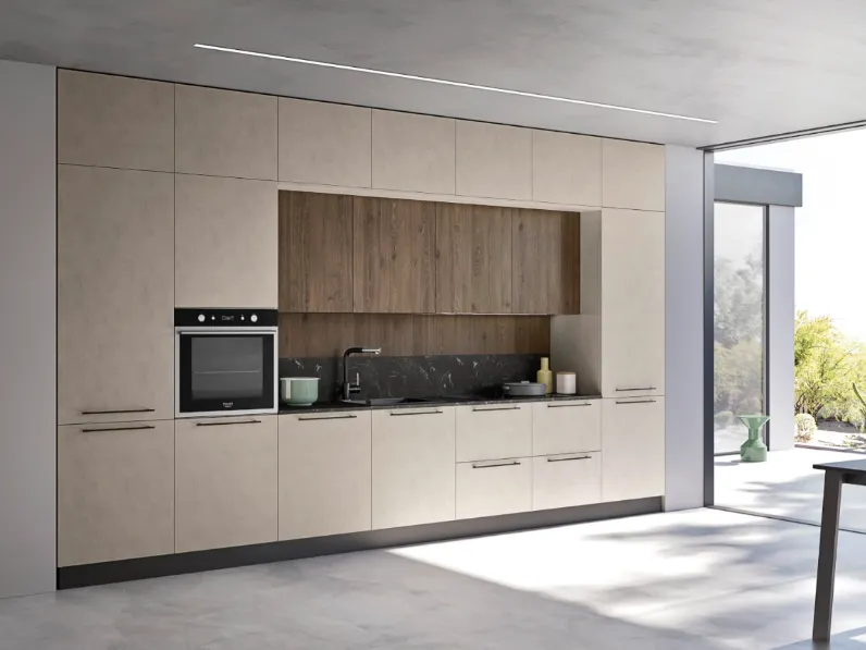 Cucina a prezzo ribassato lineare moderna Easy005 Ar-due