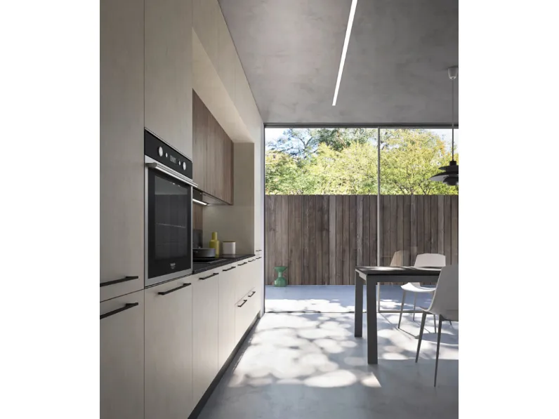 Cucina a PREZZI OUTLET in laminato materico Ar-due -30%