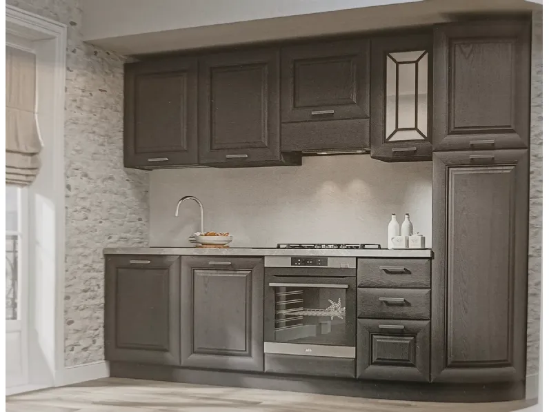 Cucina Afrodite country bianca Arrex lineare scontata 16%
