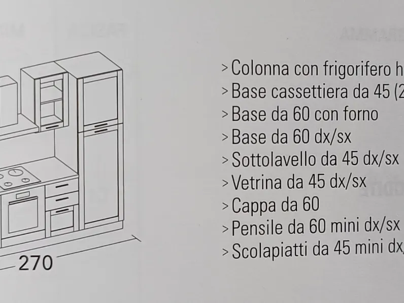 Cucina Afrodite country bianca Arrex lineare scontata 16%