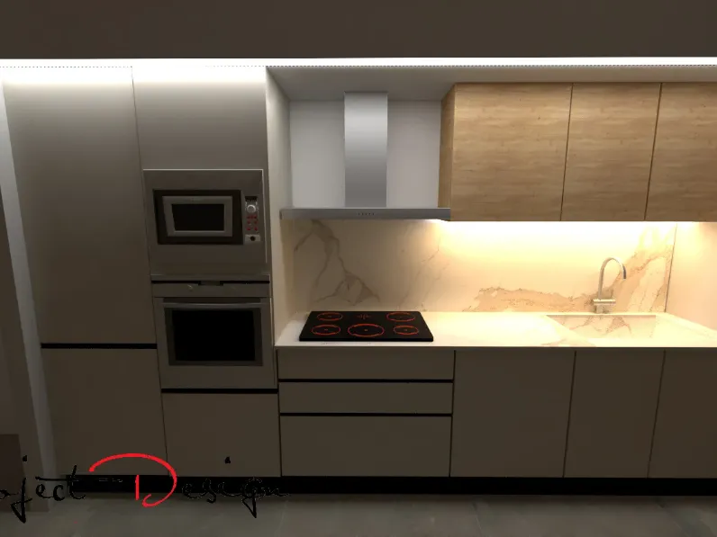 Cucina grigia design lineare Artigianale                    clio a soli 3560 Euro