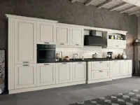 Cucina lineare in legno bianca Asolo a prezzo ribassato