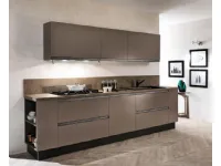 cucina bronzo moderna lineare