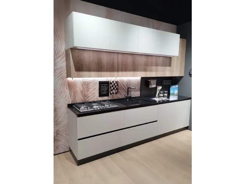 Cucina korinna moderna rovere chiaro Evo cucine lineare scontata 56%