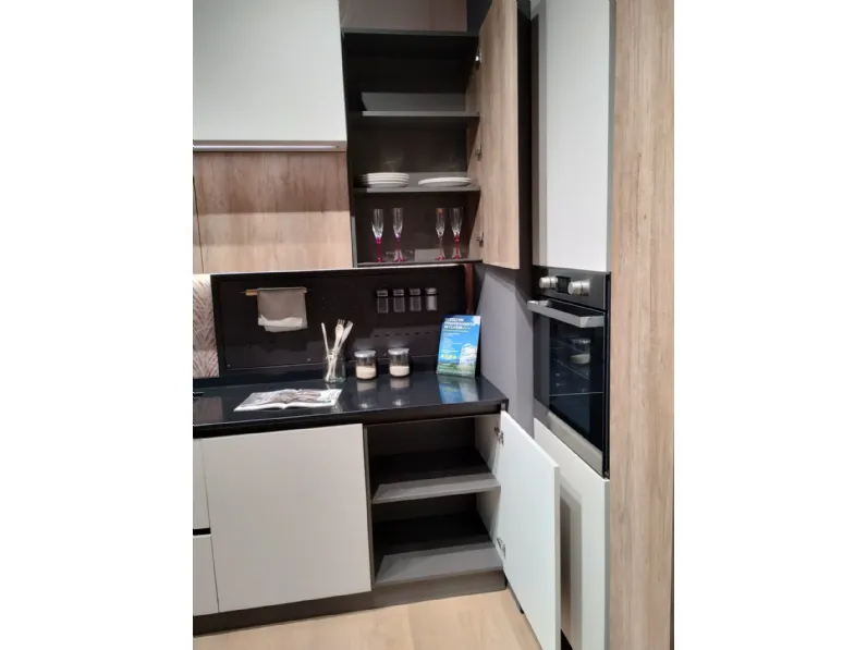 Cucina korinna moderna rovere chiaro Evo cucine lineare scontata 56%