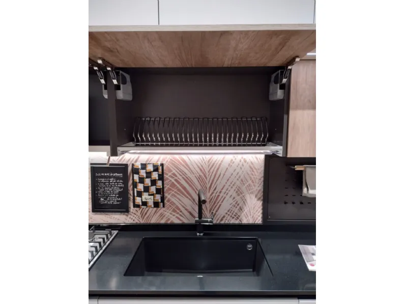 Cucina korinna moderna rovere chiaro Evo cucine lineare scontata 56%
