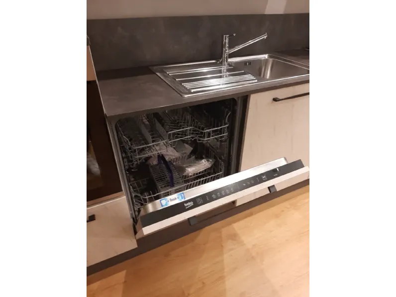 Cucina altri colori moderna lineare Modula over Febal in Offerta Outlet