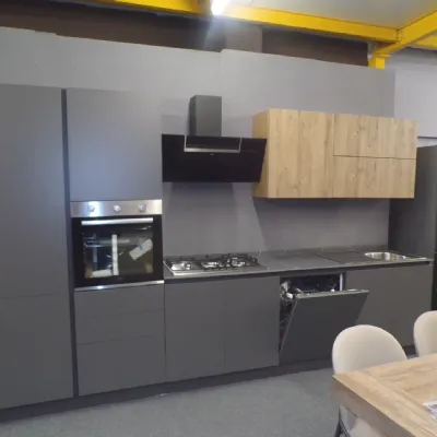 Cucina grigia moderna lineare Modula Febal a soli 3990 Euro