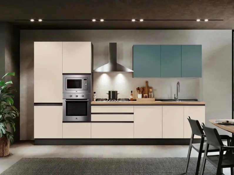 Cucina Capri moderna altri colori Imab lineare scontata 50%