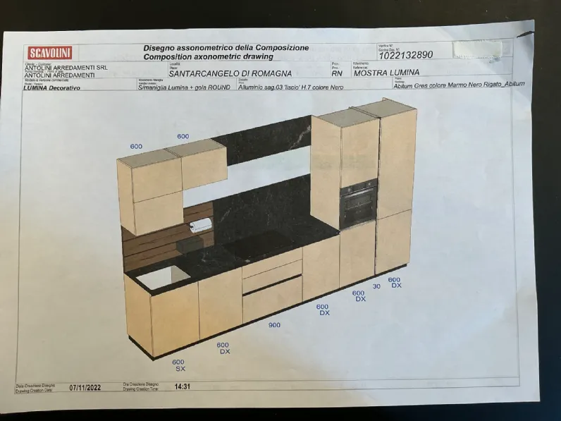 Cucina Scavolini Lumina OFFERTA OUTLET sconto 45% 