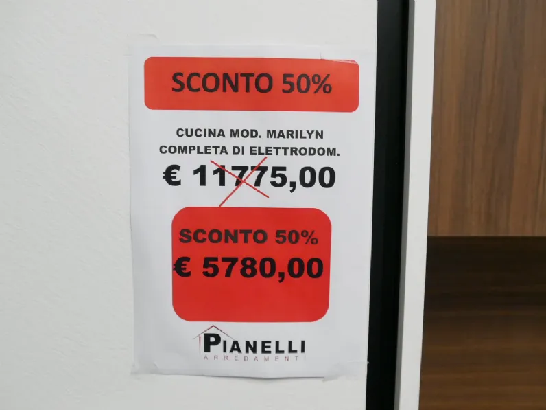 Cucina bianca design lineare Modello merilyn ciao cucine Aran a soli 3990 Euro