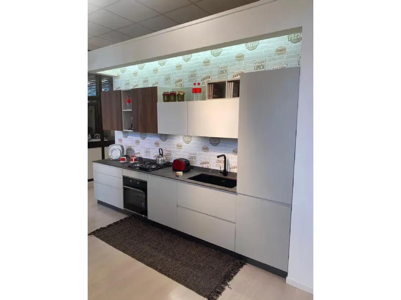 Cucina a PREZZI OUTLET in laminato materico Ar-due -40%