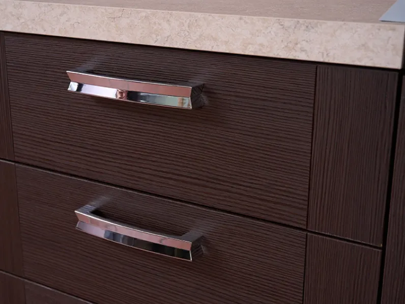 Cucina lineare moderna rovere moro Creo Mya  smart a soli 3480 Euro