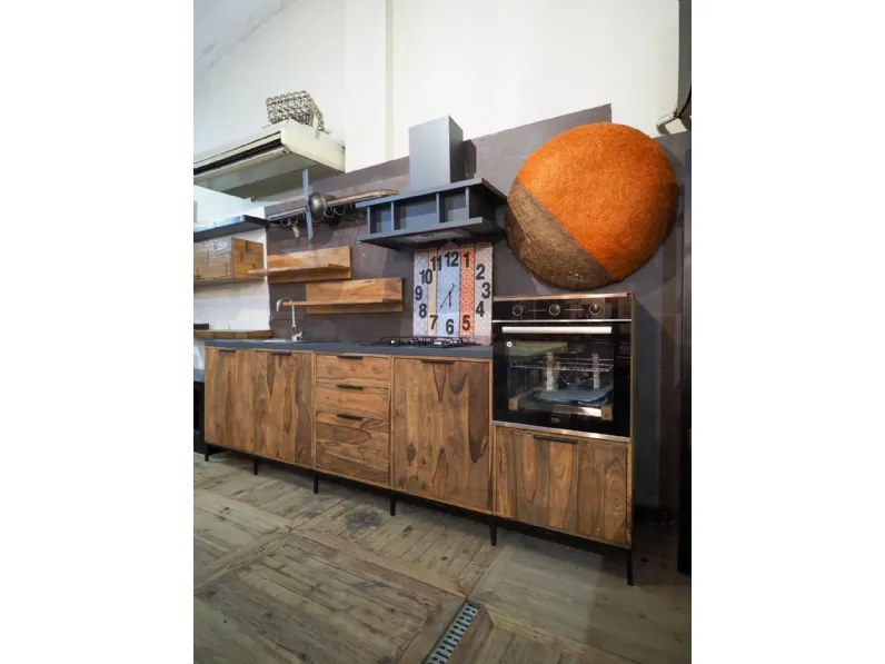 Cucina modello Cucina totla  wood in vero legno  Nuovi mondi collection PREZZO SCONTATO 58%