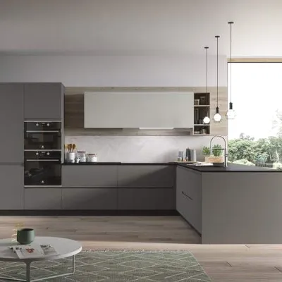 Cucina grigia design lineare Fly Prima cucine a soli 4390