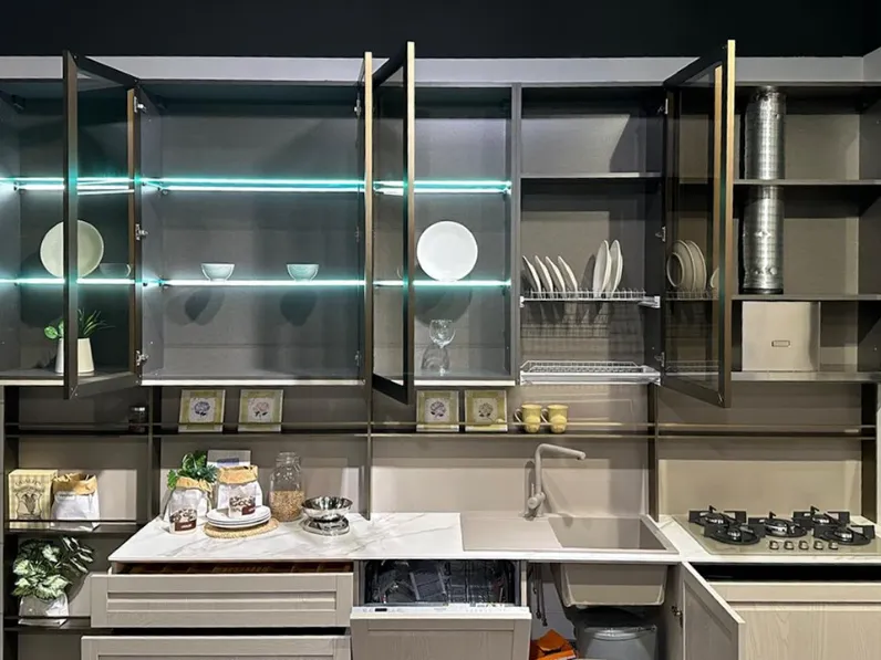 Cucina altri colori moderna lineare Incanto Mobilturi in Offerta Outlet