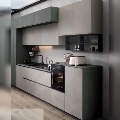Cucina Materia limo moderna altri colori Essebi lineare scontata 33%